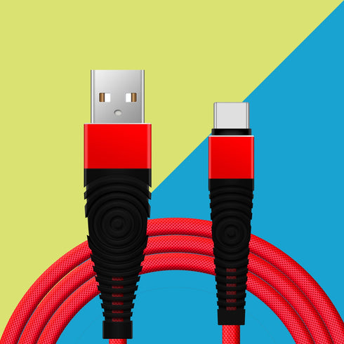 Heavy-Duty Braided Fast Charge Phone Charger USB C Type C Data Cable - TradeNRG UK